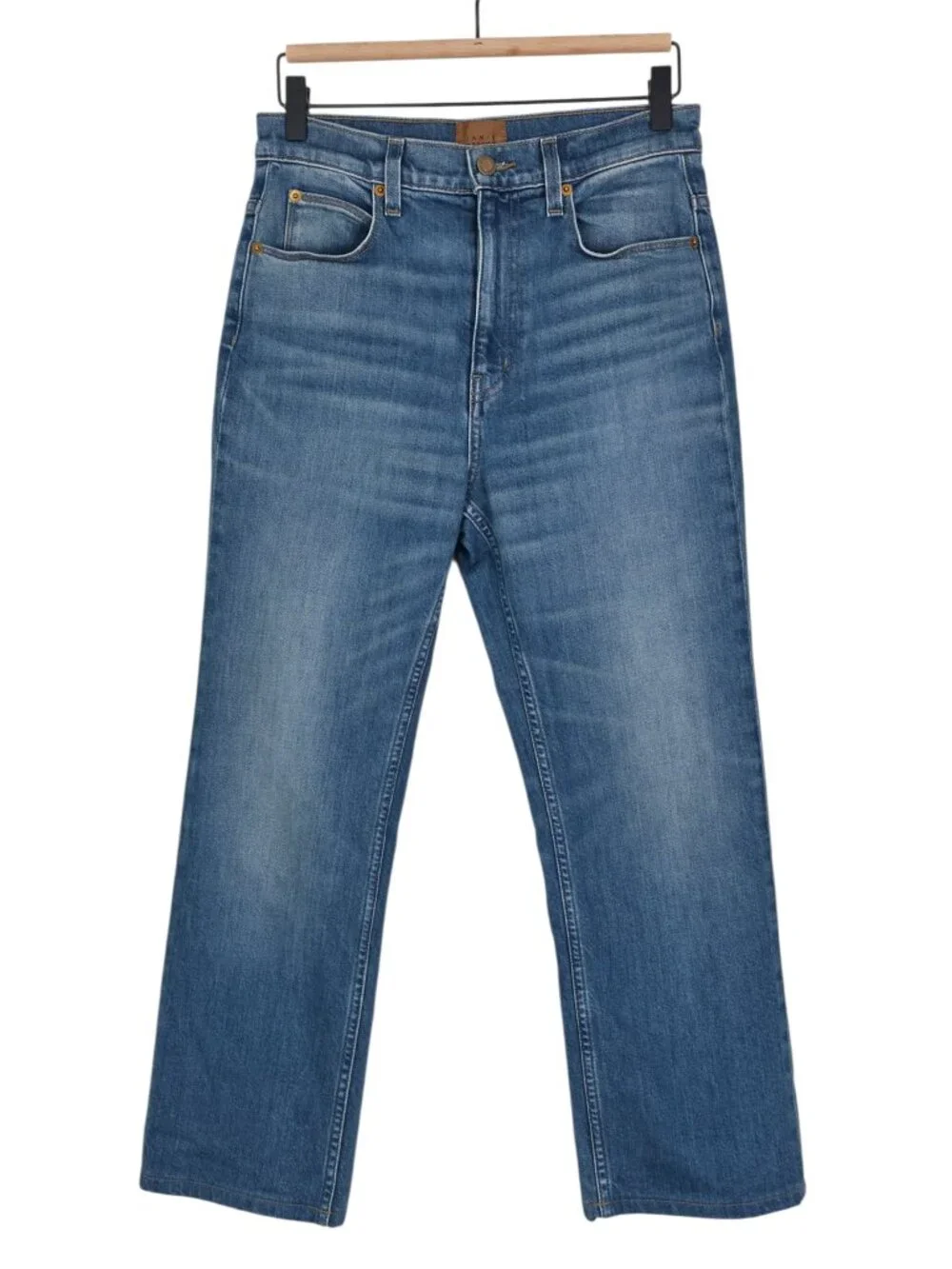 Jamie Haller Kenickie Jean Distressed Indigo Blue Denim Straight Hemmed Size‎ 27